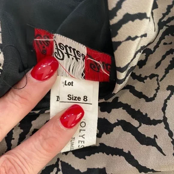 Vintage Liz Petites Inc Leopard Dress Size 8 - Picture 9 of 9